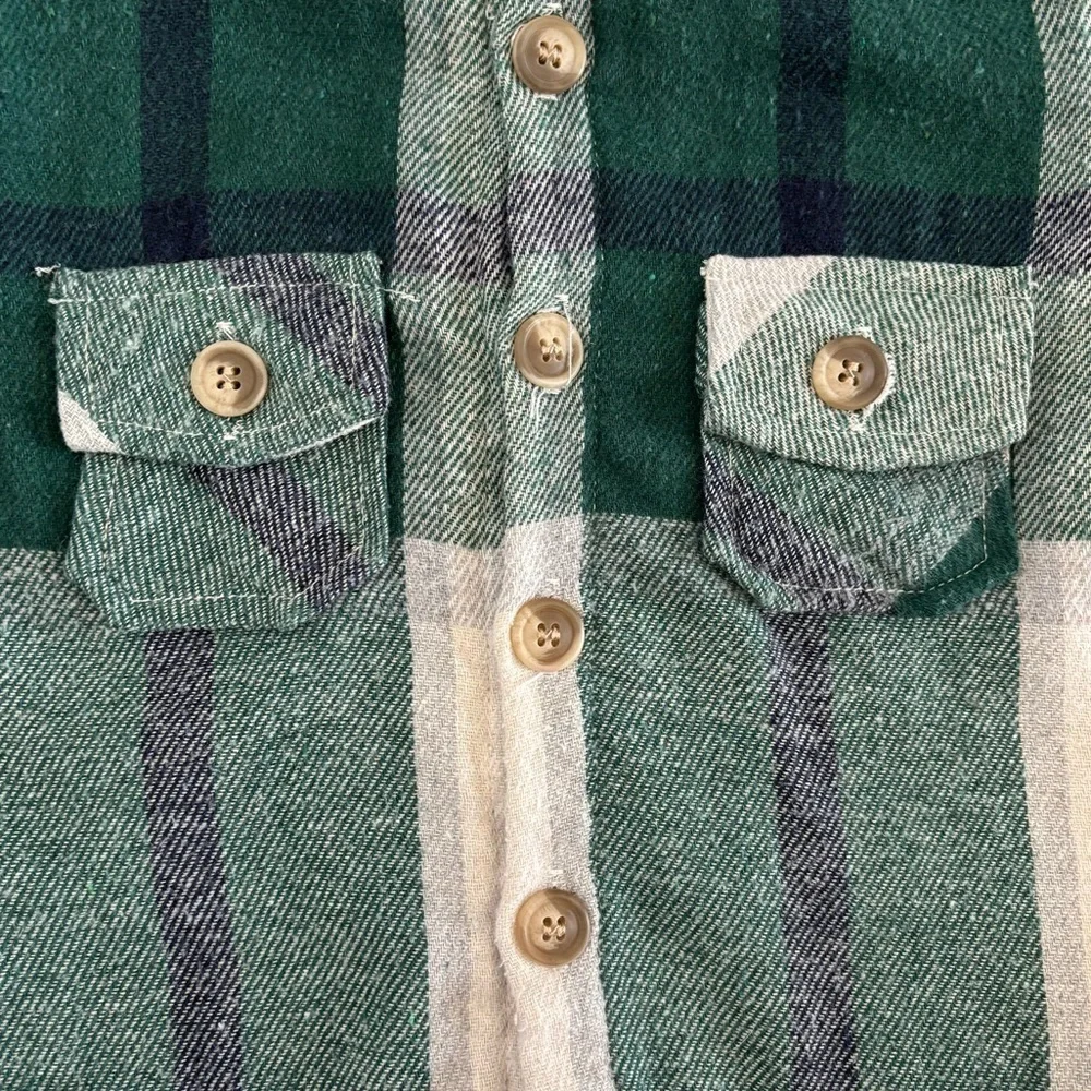 OLIVE+SCOUT Boys 6-12 Months Timber Shacket Green Plaid Hooded Flannel Jacket